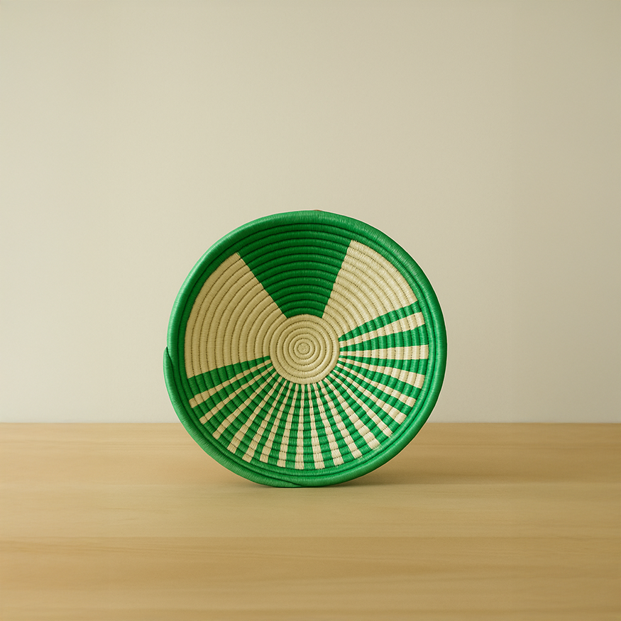 Emerald Radiance Woven Bowl